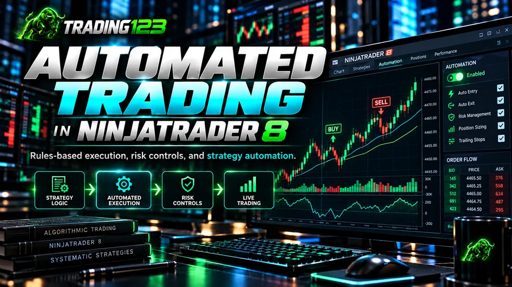 Automated trading in NinjaTrader 8 — rules-based execution, risk controls and strategy automation: strategy logic, automated execution, risk controls, live trading