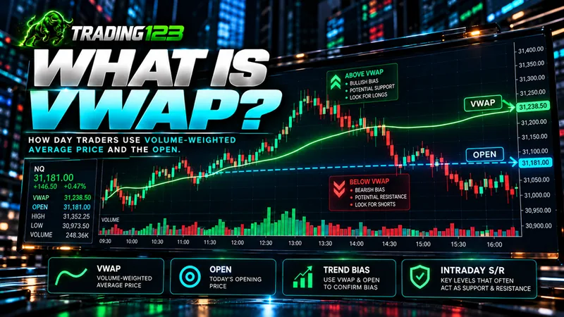 What is VWAP? NQ futures VWAP trading guide — how day traders use volume-weighted average price and the open